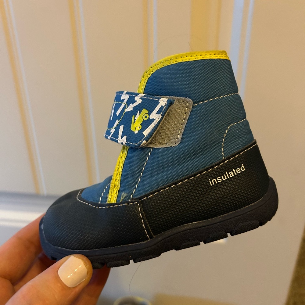 See Kai Run Kids' Boots with Blue and Yellow Lightning - Picture 6 of 7